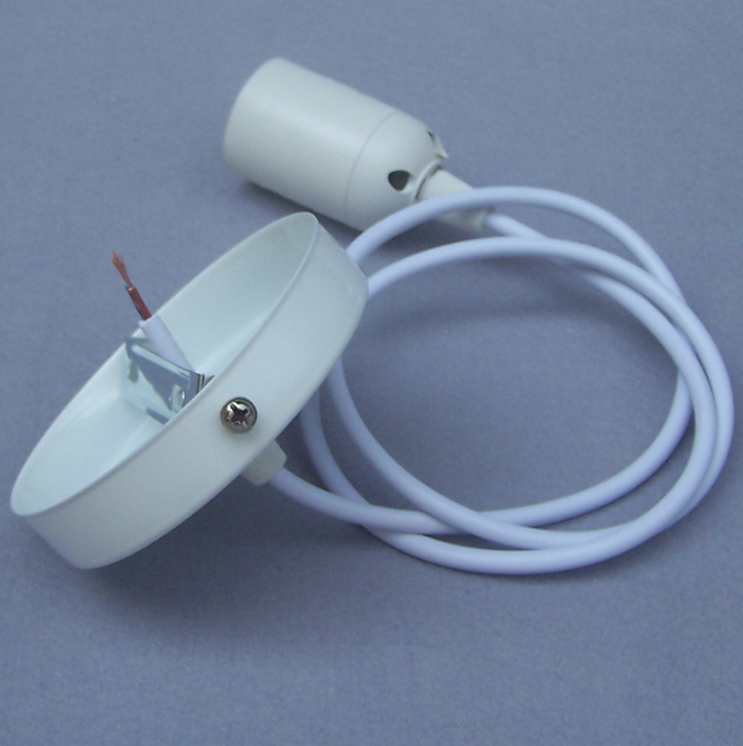 Europese norm E27 metalen lamphouder montage E27 ijzeren lamphouder gekleurd gevlochten draad E27 Plafondlamp houder kit