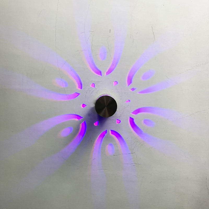 RGB Spiraal Gat Led Wandlamp 3W Dimbare Spiraal Lamp Met Afstandsbediening Oppervlak Installeren Mini Licht Voor game Room Bar NIEUWE