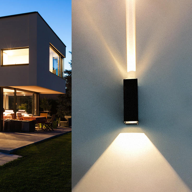 Op en neer Lamp Led Moderne Vierkante Ip65 Waterdichte Outdoor Home Wandkandelaar Hoge Kwaliteit Goedkope Prijs