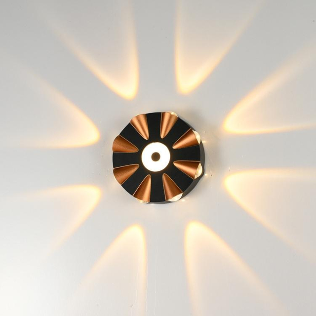 Omringende lichtgevende LED buiten waterdichte wandlamp gangpad balkon gang deur achtergrond landschap aluminium wandlamp