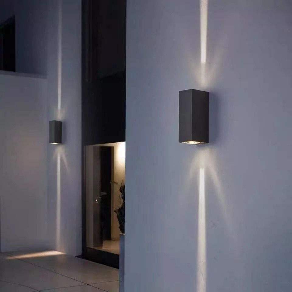 Moderne Led Lamp Zwart Shell Beam Light Waterdichte Wandlamp En Outdoor Nachtlampje Up En Down Wandlampen Voor Thuis