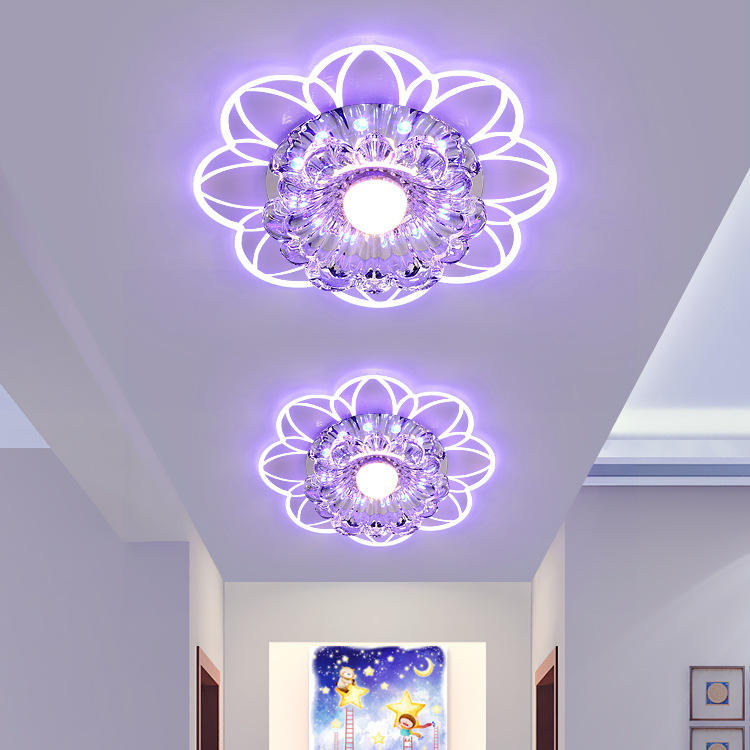 Rose kristallen plafondlamp Kristallen plafondlamp Moderne plafondlampen voor eetkamer Halverwege de eeuw Moderne plafondlamp Lampen voor woonkamer Plafond Plafond led-lamp