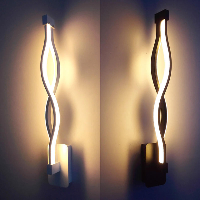 Moderne slaapkamerlamp Lange golf wandlamp en hoogwaardig led-nachtlampje met fabrieksprijs