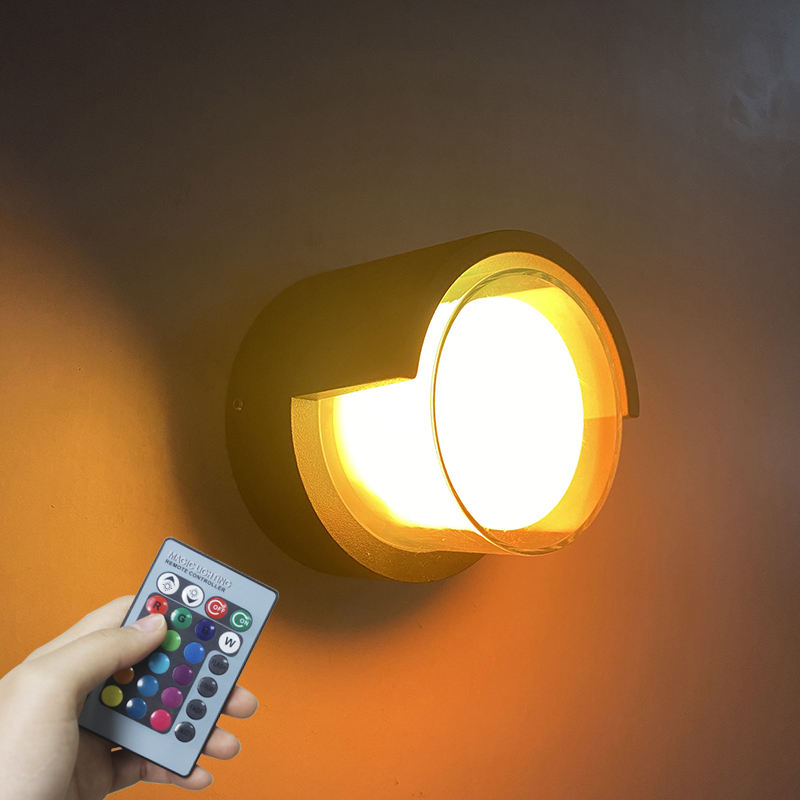 Acryl waterdichte RGB wandlamp buiten 5W wandlamp veranda verlichting wandkandelaar voor tuin en huisdecoratie