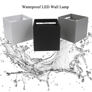 Industriële stijl AC85-265V waterdichte IP65 verstelbare straal aluminium buiten LED kubus waterdichte wandlamp