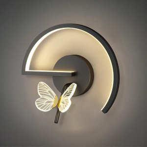 Vlinder Wandlamp Luxe Slaapkamer Nachtkastje Moderne Minimalistische Woonkamer Achtergrond Nordic Creatief Gangpad Gang TV Binnen
