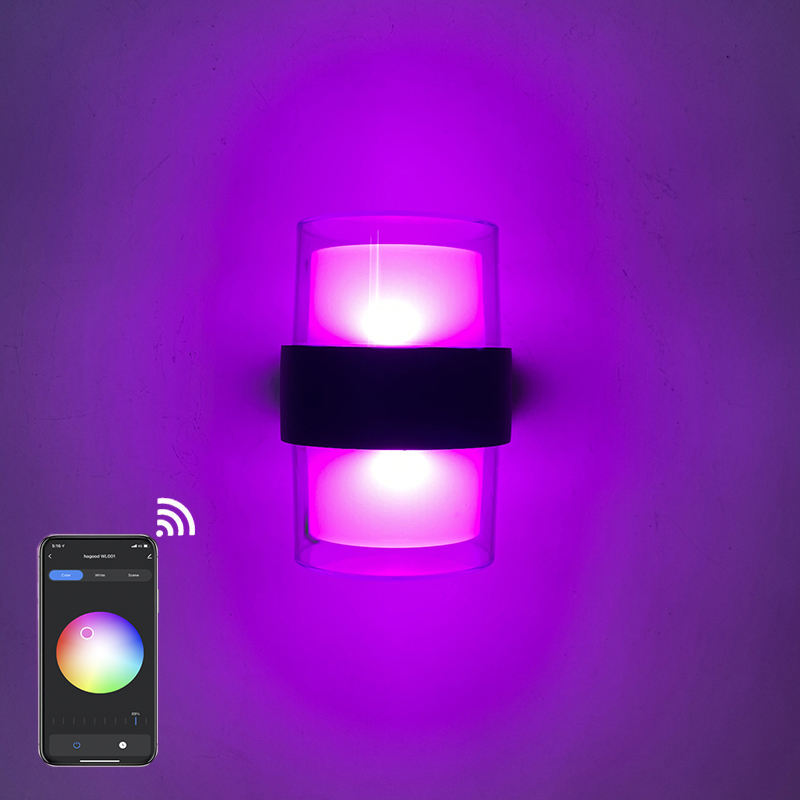 2023 intelligente wandlamp LED intelligente wandlamp IP65 waterdichte kleurrijke modieuze decoratieve wandlamp Tuya
