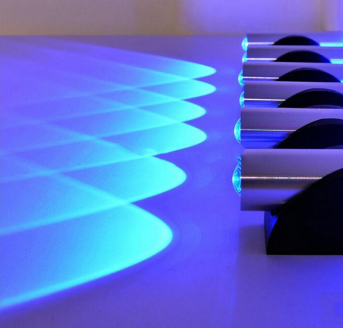 Nieuwe korte rechte geborstelde zwarte wandlamp 2W 6W fabriek groothandelsprijs hotel wandlampen kamer licht indoor wandlamp