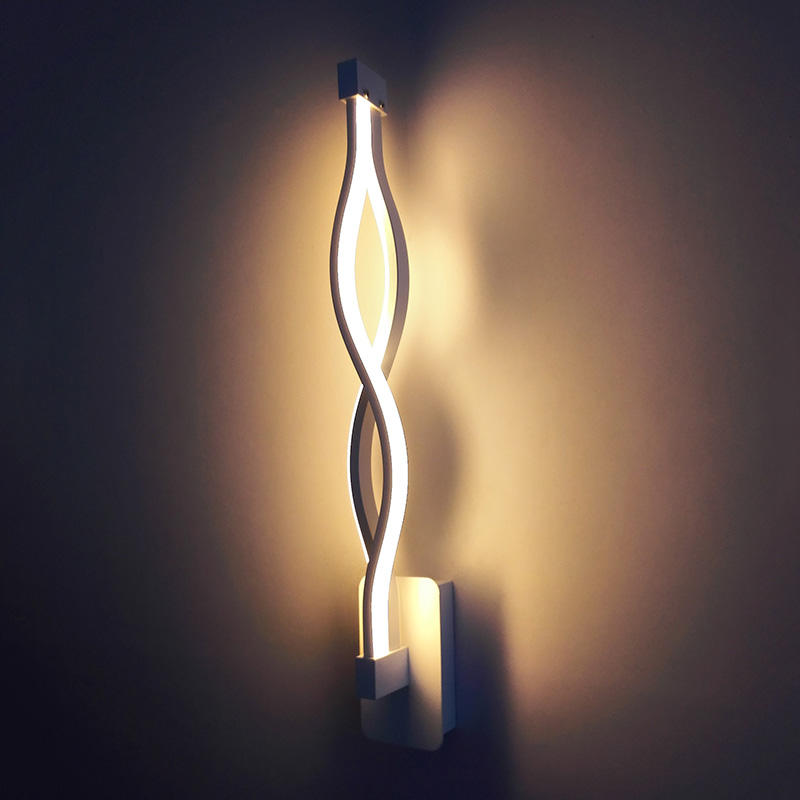 2.4G Long Wave Wandlamp met Controller LED Wandlamp Minimalistische Woonkamer Trappenhuis Slaapkamer 