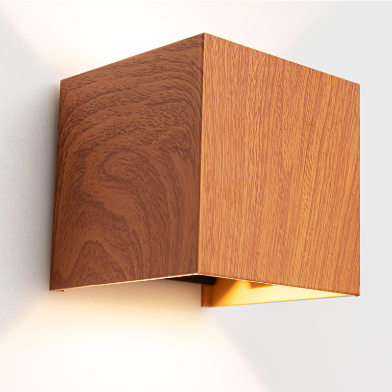 2.4G APP RGBW Nieuwe Kleur IP65 Up En Down 100*100*100mm Outdoor Waterdichte Klassieke hot Koop Hout Kleur 300 Graden Aanpassing