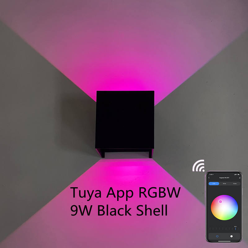 Outdoor Smart Outdoor Wandlamp Dimbare Kleur Veranderende RGB Wandlamp Waterdicht IP65 Verstelbare Lichtstraal Buitenlamp