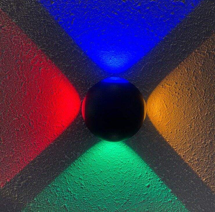 12W Big Size Aankomst Ball Lights Outdoor Down Light Multi-color Lights Externe Wandlampen Armatuur LED wandlamp LED Wall Lampen