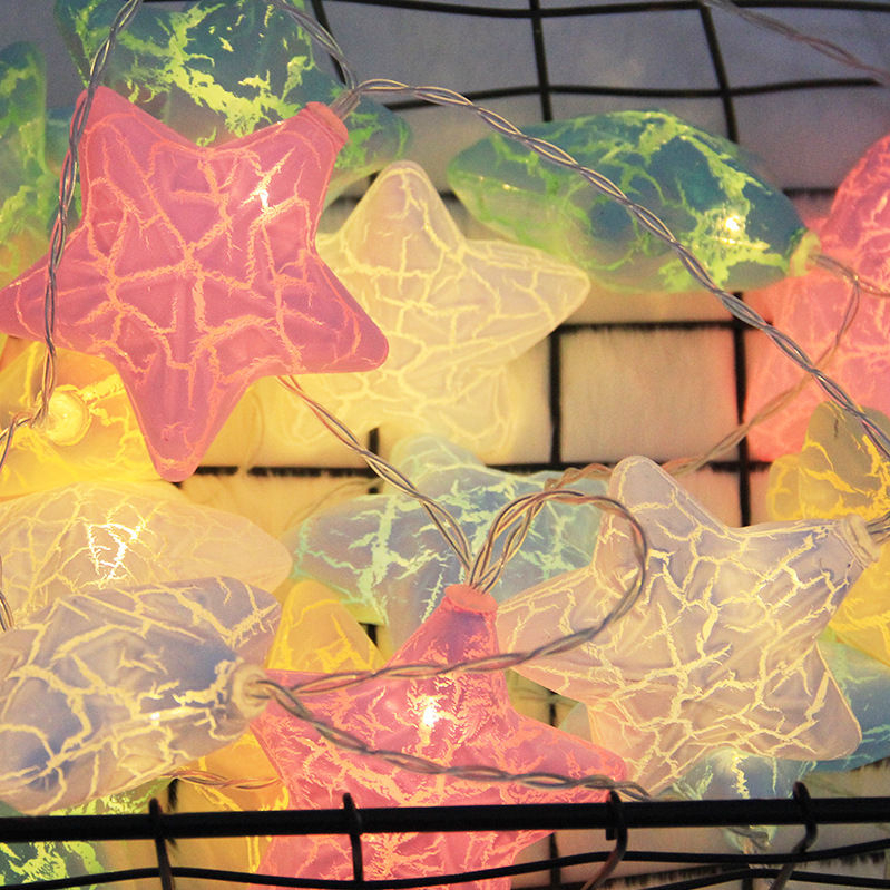 Star String Lights LED Christmas Garland Fairy Gordijn licht 2.5M Outdoor Indoor Voor Slaapkamer Home Party Bruiloft Nieuwjaar Decor