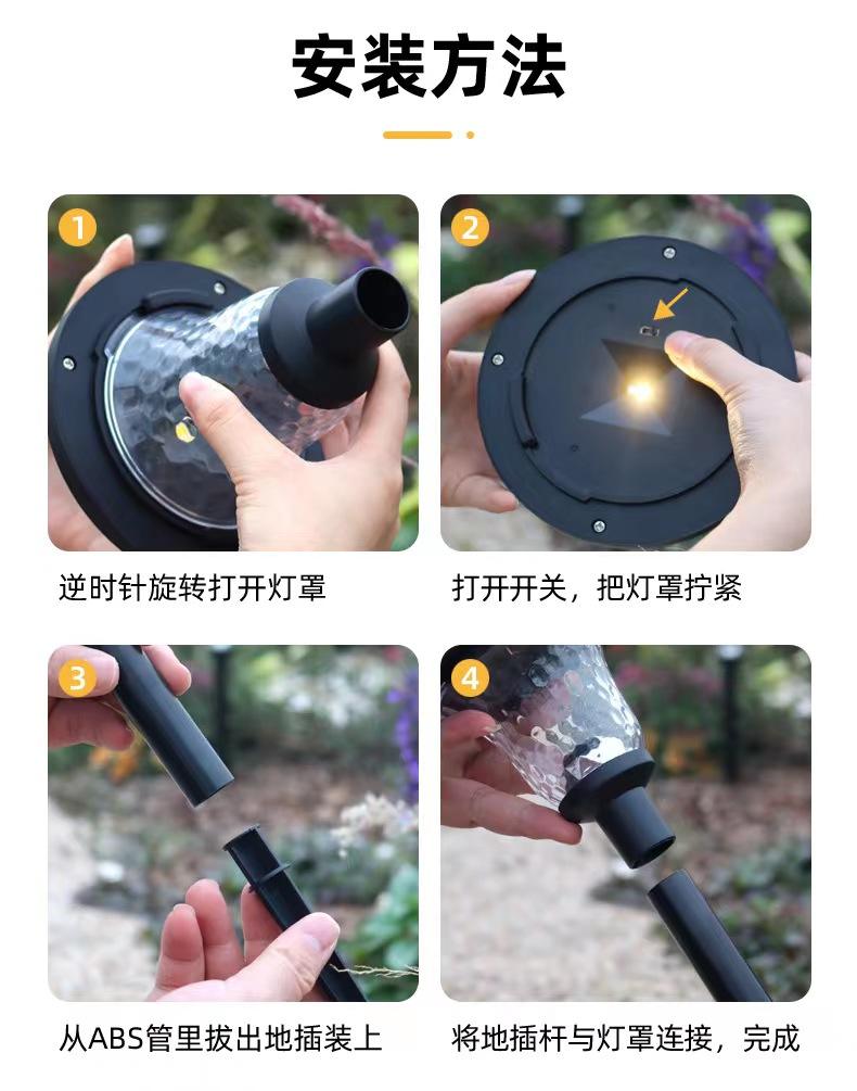 Tuin Solar Light Zonne-energie Lamp Landschap Verlichting Waterdicht IP65 Pathway Yard Gazon Decoratie Outdoor LED