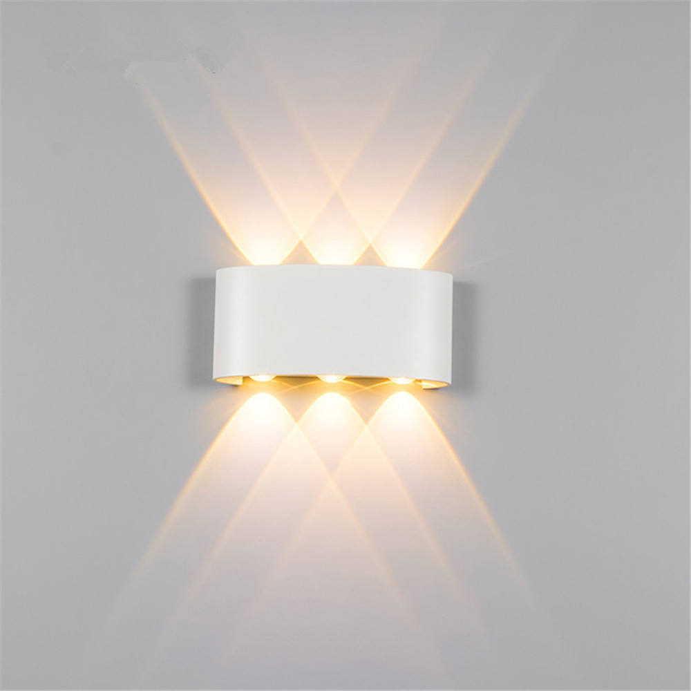 4W 6W 8W 10W 12W Ovale Up En Down Outdoor Waterdichte Wandlamp Gemonteerd waterdichte IP65 Buitenmuur Licht Veranda Tuin Licht