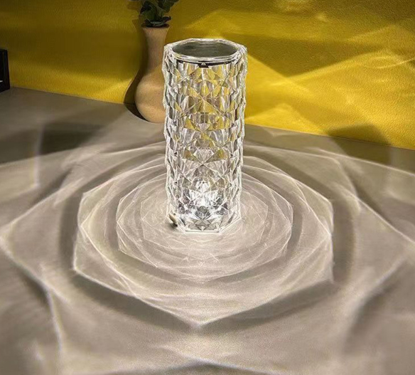 Touch control bureaulamp acryl en goud tafellamp lampen voor nachtkastje RGB afstandsbediening tafellamp crystal charge LED strip rose lamp romantisch 16 kleuren nachtlampje
