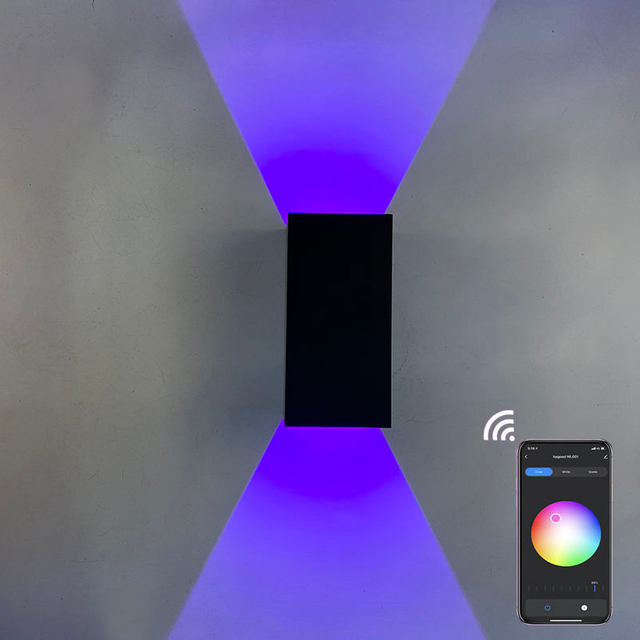 9W RGBW Wandlamp Kleur Veranderende Dimbare LED Nachtkastje Ambient IP65 Verlichting Wandkandelaar Tuya APP WIFI Controle party Indoor Decor