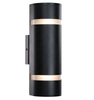 Moderne Zwarte Waterdichte Muurbevestiging Licht Aluminium Wandkandelaar 2 Licht Outdoor Wandlamp AC85-265 Up En Down Lamp