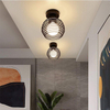 interieur vintage ijzeren e27 plafondverlichting armaturen voor gang gangpad indoor retro led plafondlamp voor slaapkamer woonkamer zwart