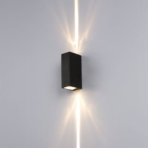 6W moderne led zwarte shell beam light waterdichte wandlamp en nachtlampje voor buiten op en neer wandlampen voor thuis