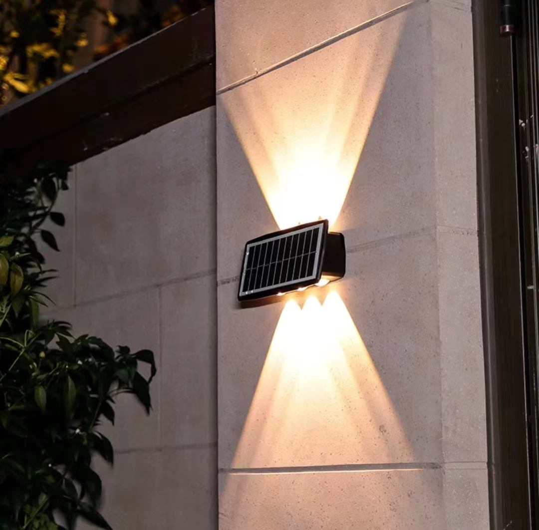 6LED Solar Wandlamp Outdoor Waterdichte LED Wandlampen voor Binnenplaats Straat Landschap Tuin Decor Lamp Solar Outdoor Wandlamp