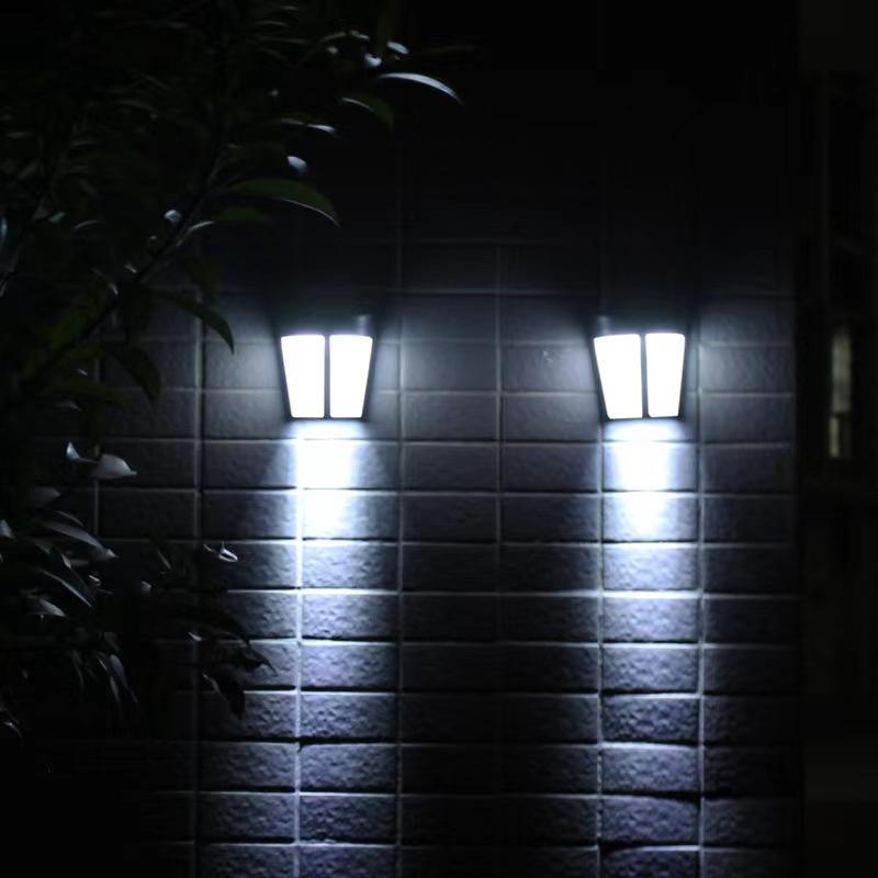 Zwart Transparant Down Solar Wandlamp Buiten Waterdichte Huishoudelijke Tuin Terras Balkon Sfeer Decor Licht