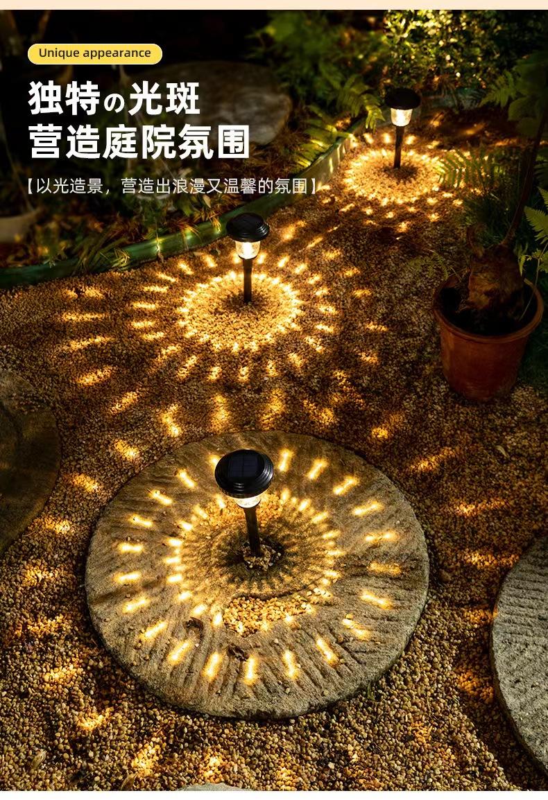 Zonne-gazonlamp glas licht tuin landschap decoratie geplaatste padlamp monokristallijn polysilicium 1000MA batterij