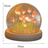 Handgemaakte Tulp Nachtlampje Warmtekrimpbare Film DIY Materiaal Kunstbloem Tulp Nachtlampje Home Decor Cadeau voor Gitlfriend