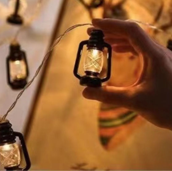 1M 10LED LED String Lights Fairy Ball Lights LED Outdoor Camping Chain Festival Vakantie Outdoor Decor Batterij Lamp Kerstmis