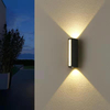 Moden Waterdichte Buiten Wandlamp PIR Bewegingssensor Wandlamp Tuin Veranda Voordeur Zwart Aluminium Lange Strip