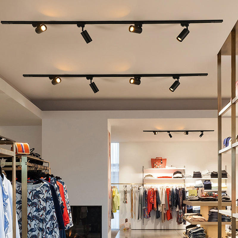 High-Display Track Light Spotlight LED Kledingwinkel Plafond Gemonteerde Woonkamer Achtergrond Garderobe Wall Washer Track Light