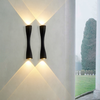 6W tuin wandlamp moderne binnenplaats villa wandlamp buiten tuin op en neer dubbele hoofdlamp gouden trompet buiten waterdichte led wandlamp