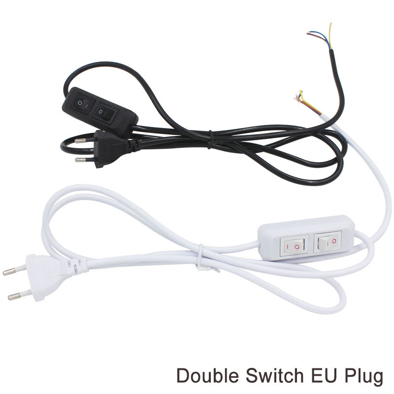 Lijn Kabel 303/304/317/301 Dimmer Netsnoer/Dubbele Knop Schakelaar EU Plug Draad voor LED Lamp/Bureaulamp Luminary USA