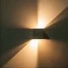 Grijze IP65 verstelbare wandgemonteerde LED wandlamp buiten Cube Sconce Lighting