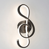 Muzieknoot Moderne Minimalistische Stijl Aluminium Decoratieve LED Wandkandelaar Creatieve Slaapkamer Woonkamer Gang Gangpad Wandlamp