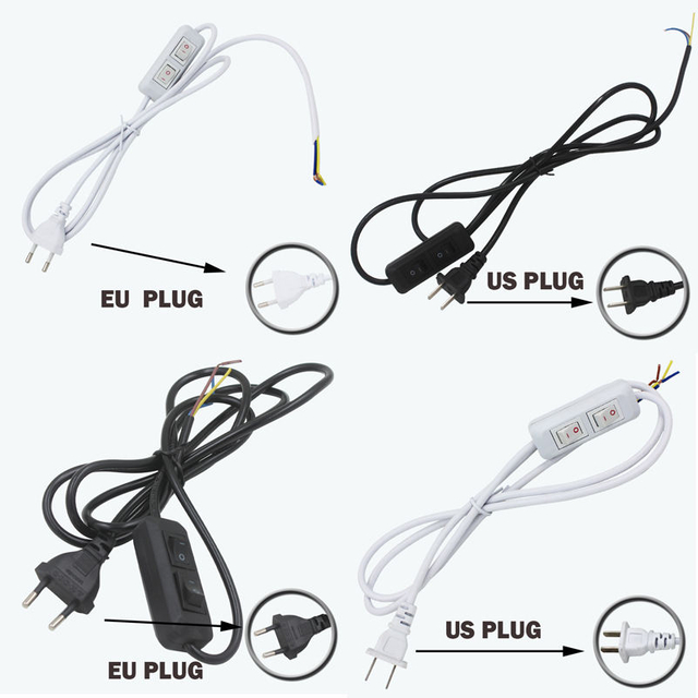 Hot selling Double Button Switch EU Plug Wire met 100% veiligheidsstekker
