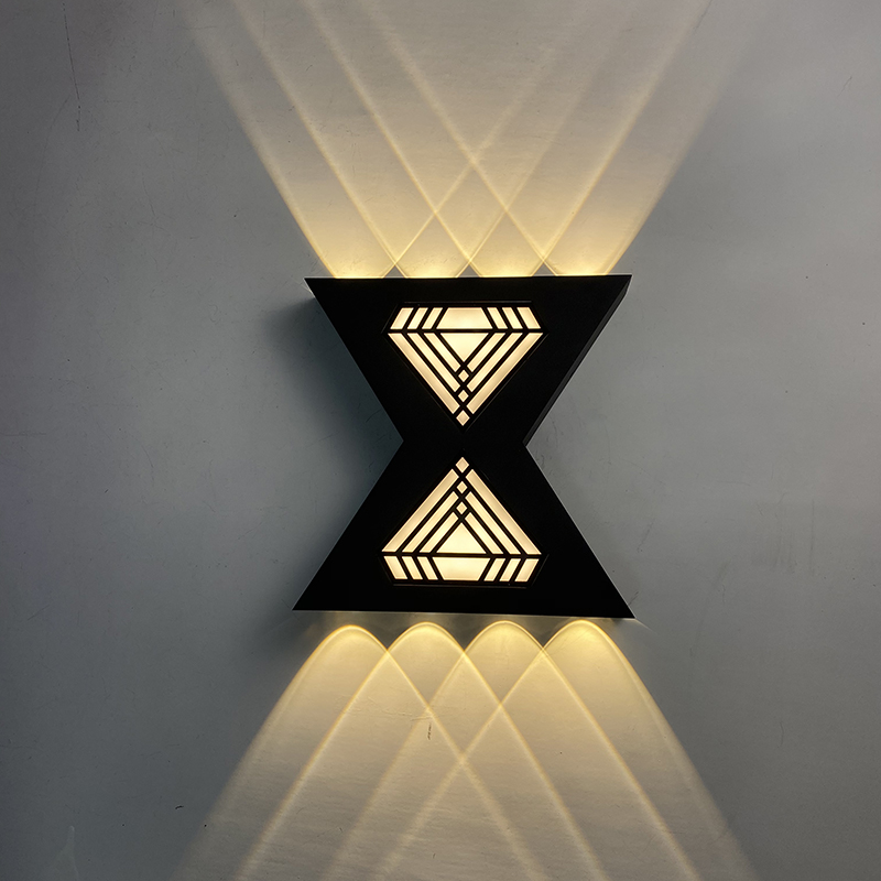 12W lettervormige wandlamp omhoog en omlaag licht buiten led wandkandelaar moderne buiten wandkandelaar zwarte buiten wandkandelaar zwarte buiten wandkandelaar