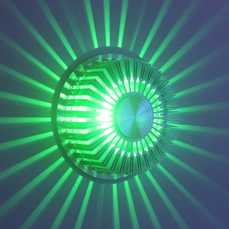 3W Zonnebloem Wandlamp Embed RGB met Controller voor Indoor Hotel Decorate Wandlamp