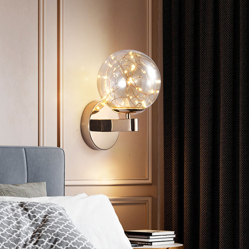 Nieuwe sterrenhemel nachtkastje wandlamp Nordic creatieve minimalistische slaapkamer woonkamer decoratieve licht trap gangpad led wandlamp