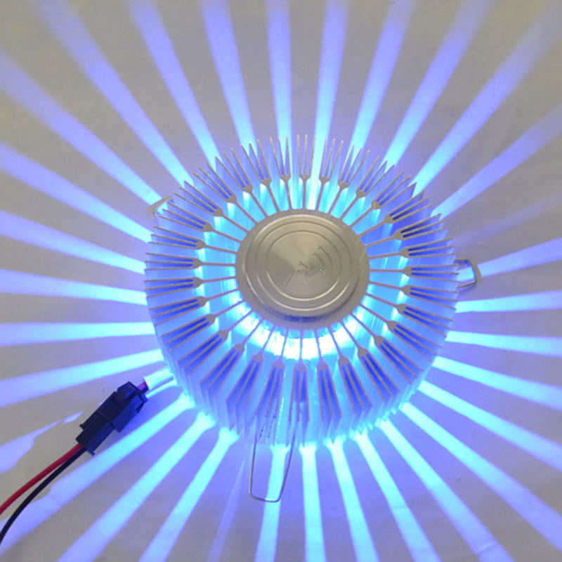 LED 3W Aluminium Wandlamp Ronde Embedded LED Chip RGB Kleurrijke Zonnebloem Achtergrond Muur Decoratieve Wandlamp