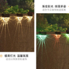 Warm licht + RGB kleur LED Solar Lamp Path Trap Zonne-energie Balkon Licht Outdoor Tuinverlichting solar light solar lamp