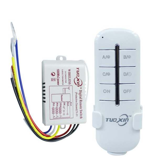 Draadloze afstandsbediening Schakelaar Smart Home Crystal Lamp Segmentcontroller 3-weg digitale LED-licht Digitale schakelaar Groothandel