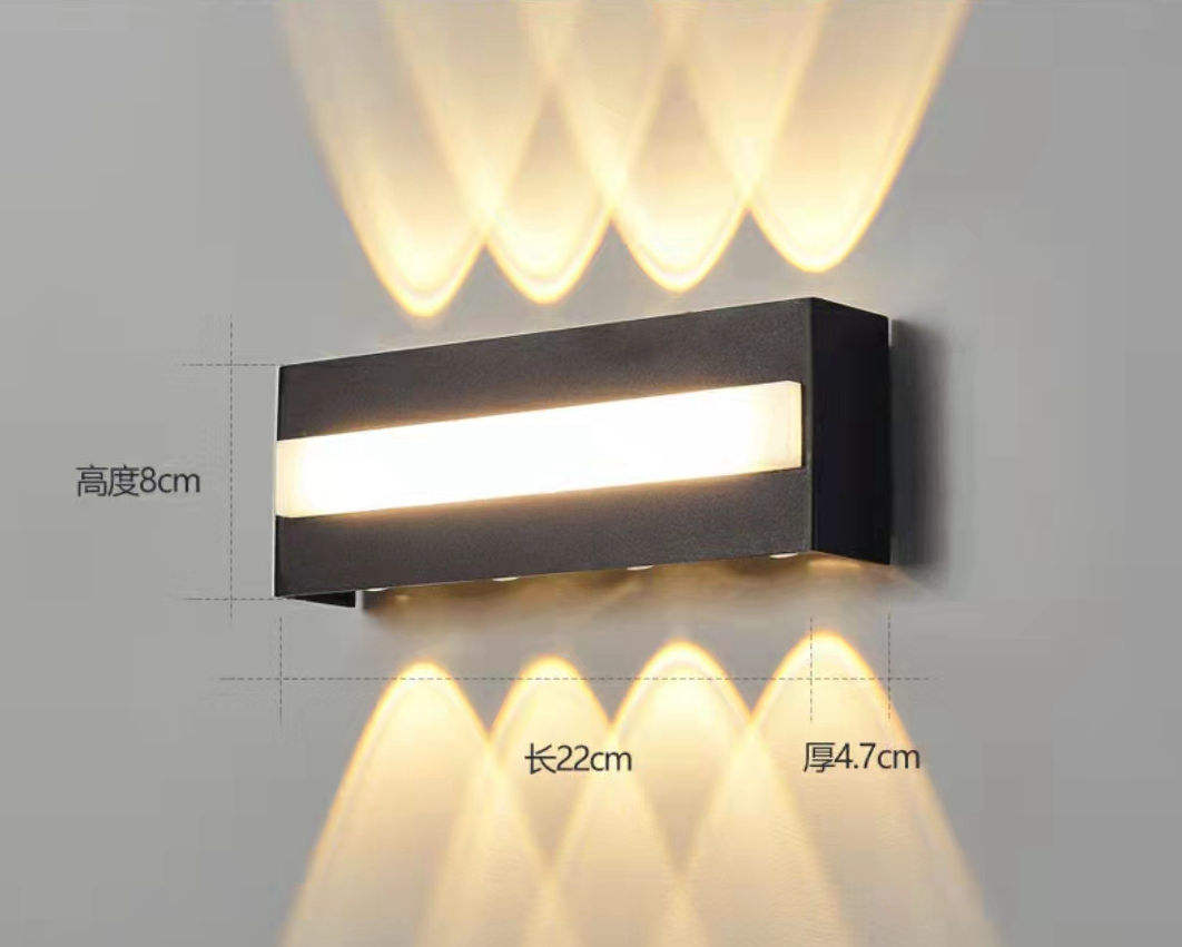Waterdichte Strip Wandpaneel Licht Hoogtepunt Luxe Tuin Wandlampen Wandmontage Verlichting Aluminium Landschap Tuin Buiten