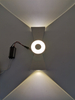 6W Outdoor Waterdichte chinese knoop vorm Wandlamp COB chip up en down blaker Aluminium ip65 Wandlamp vierkante veranda Tuin