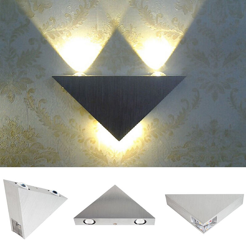 3W 9W driehoekige wandlamp ganglamp wandlamp driehoekige vorm indoor wandlamp unieke nachtlamp voor hotel- en woonkamerdecoratie