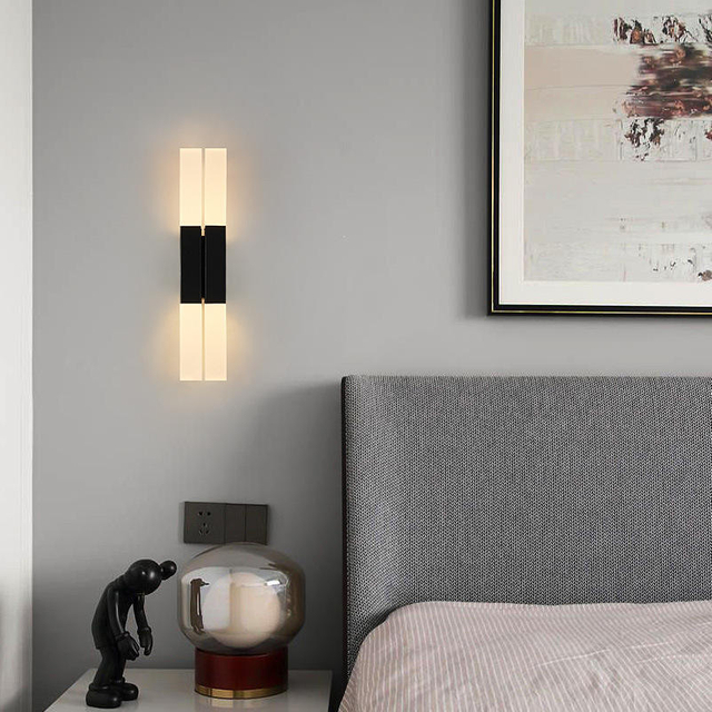 Nordic Moderne 8W Wandlamp Waterdicht Ip65 Led Aluminium Outdoor Up Down Wandlamp Voor Tuin Hotel Lichtgevende witte Lichaam Glas