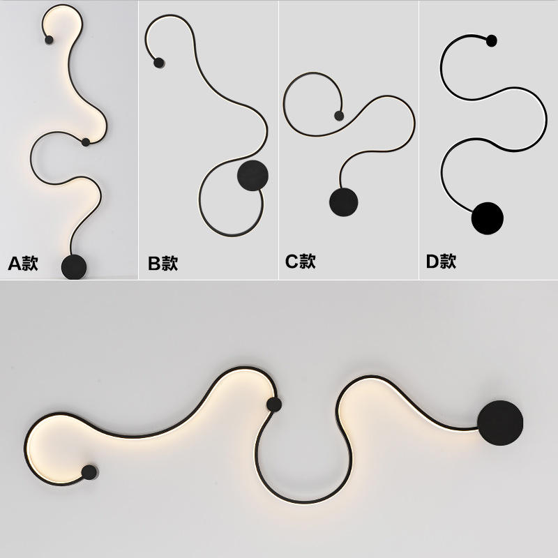 Einfache Moderne Creative Wohnzimmerlampe Hintergrundwanddekoration Designer Lamp Speziell Geformte Nachttischlampen