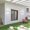  Buitenwandlampen Aluminium Tuingemonteerde Lantaarn Waterdichte Outdoor Led Wandverlichting Armatuur Zwart Straatglas