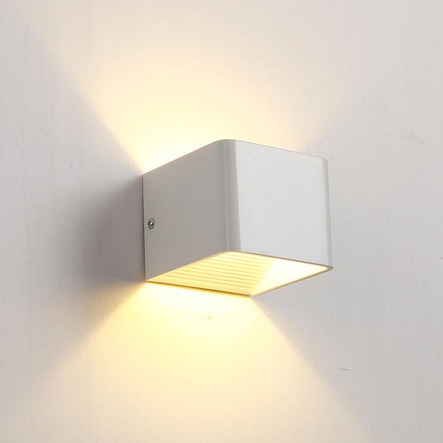 3W Vierkante Wandlamp RGB met Afstandsbediening Wandlamp Witte Wandlamp Zwarte Wandlamp Binnen Decoratie Verlichting Gang Aluminium Wandkandelaar