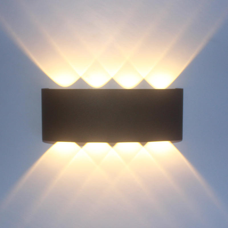 Boogvormige buiten waterdichte op en neer LED wandlamp aluminium moderne wandkandelaar verlichting wandlamp